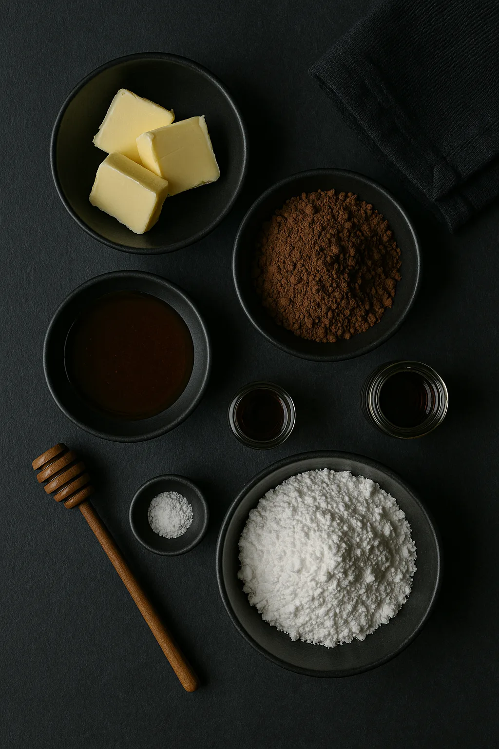 Chocolate frosting recipe ingredients butter cocoa sugar honey vanilla